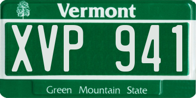 VT license plate XVP941