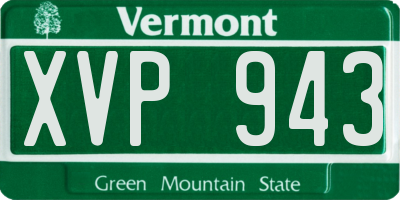 VT license plate XVP943