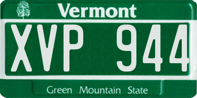 VT license plate XVP944