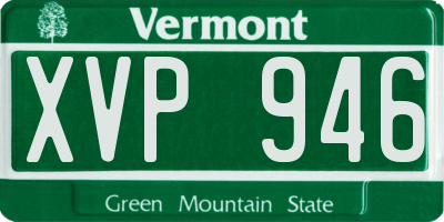 VT license plate XVP946