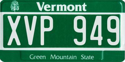 VT license plate XVP949