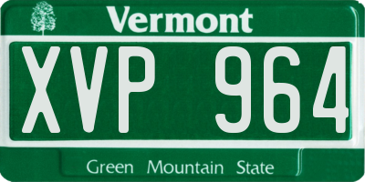 VT license plate XVP964