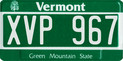 VT license plate XVP967