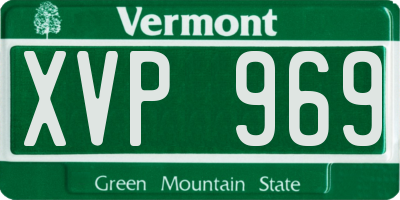 VT license plate XVP969