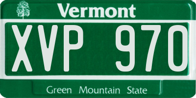 VT license plate XVP970
