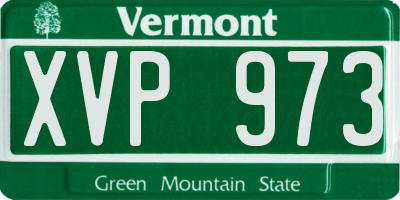 VT license plate XVP973