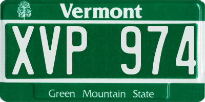 VT license plate XVP974