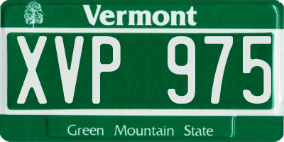 VT license plate XVP975