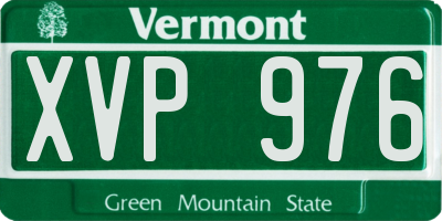 VT license plate XVP976