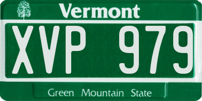 VT license plate XVP979