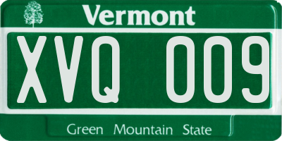 VT license plate XVQ009