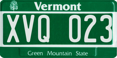 VT license plate XVQ023