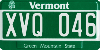 VT license plate XVQ046