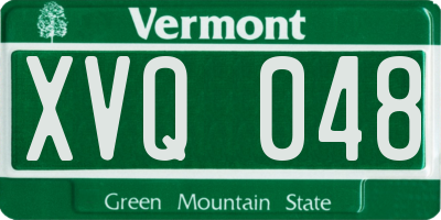 VT license plate XVQ048