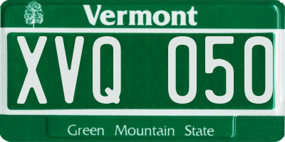 VT license plate XVQ050