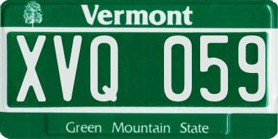 VT license plate XVQ059