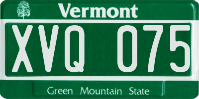 VT license plate XVQ075
