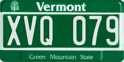 VT license plate XVQ079