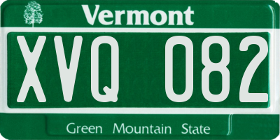 VT license plate XVQ082