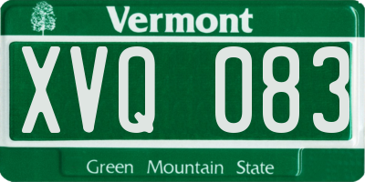 VT license plate XVQ083