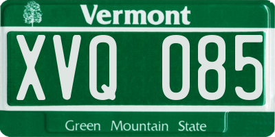 VT license plate XVQ085