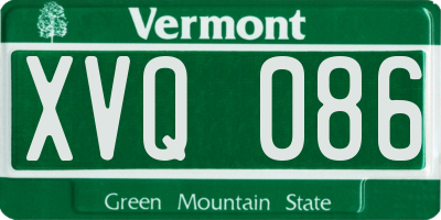 VT license plate XVQ086