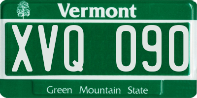 VT license plate XVQ090