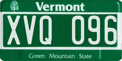 VT license plate XVQ096