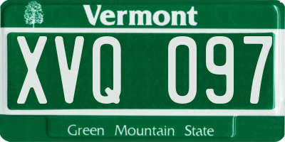 VT license plate XVQ097