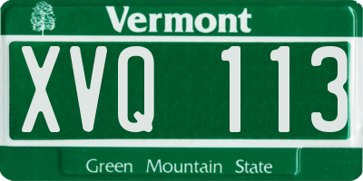 VT license plate XVQ113