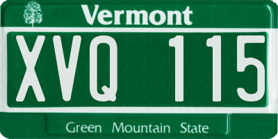VT license plate XVQ115