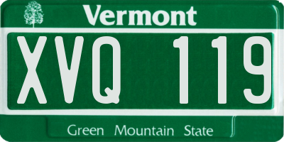 VT license plate XVQ119