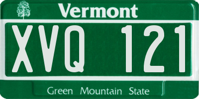 VT license plate XVQ121
