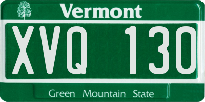 VT license plate XVQ130