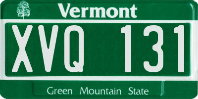 VT license plate XVQ131
