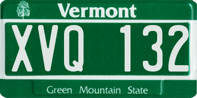 VT license plate XVQ132