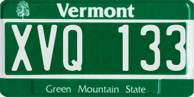 VT license plate XVQ133