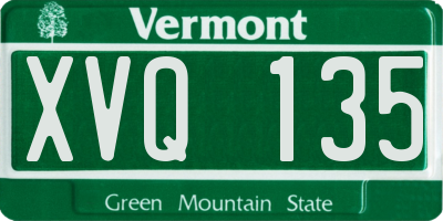 VT license plate XVQ135