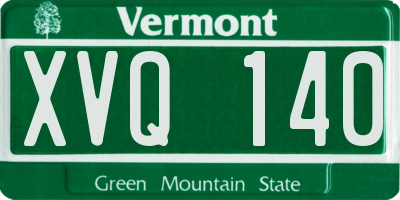 VT license plate XVQ140