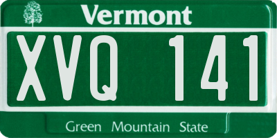 VT license plate XVQ141