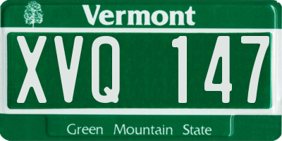 VT license plate XVQ147