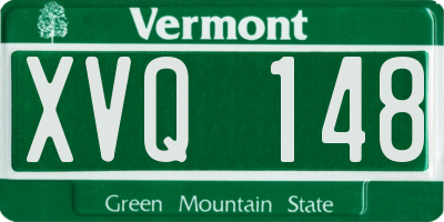 VT license plate XVQ148