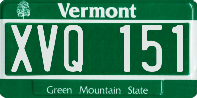 VT license plate XVQ151
