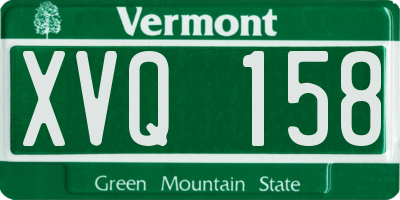 VT license plate XVQ158