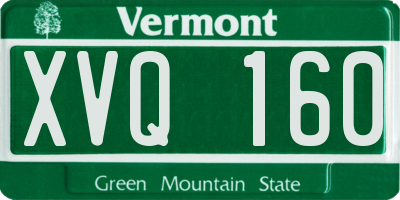 VT license plate XVQ160