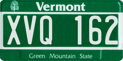 VT license plate XVQ162