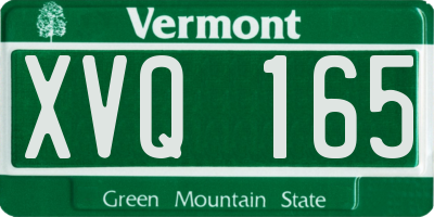 VT license plate XVQ165