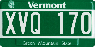 VT license plate XVQ170
