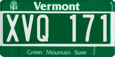 VT license plate XVQ171