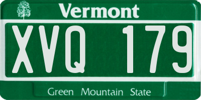VT license plate XVQ179